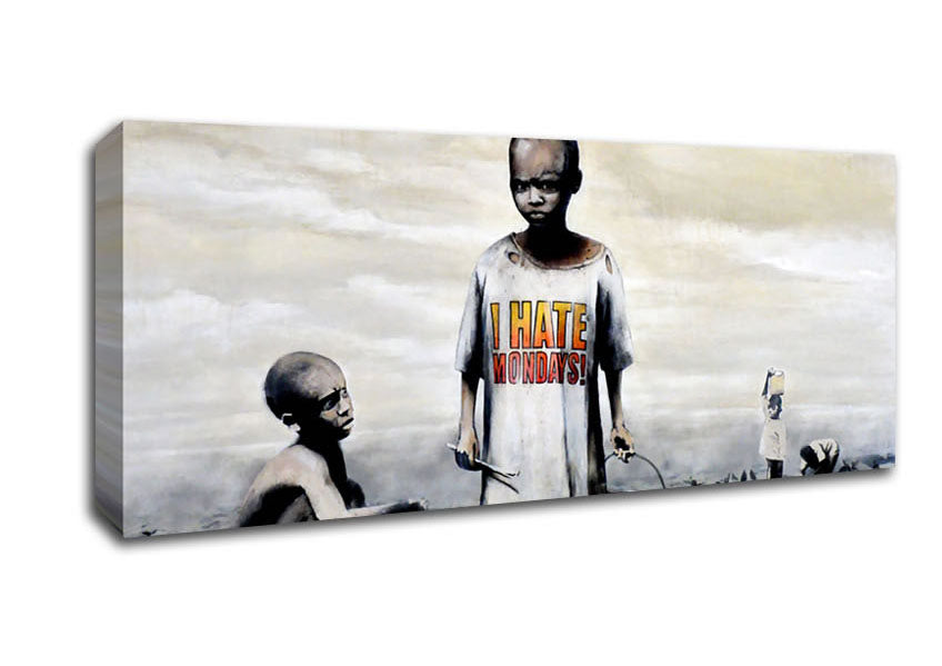 Picture of I Hate Mondays Panoramic Canvas Wall Art