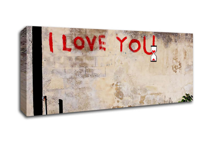 Picture of I Love You Timer Panoramic Canvas Wall Art