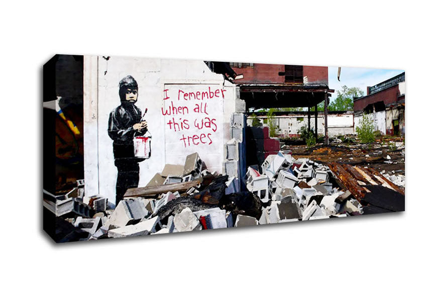 Picture of I Remember When All This Was Trees Panoramic Canvas Wall Art