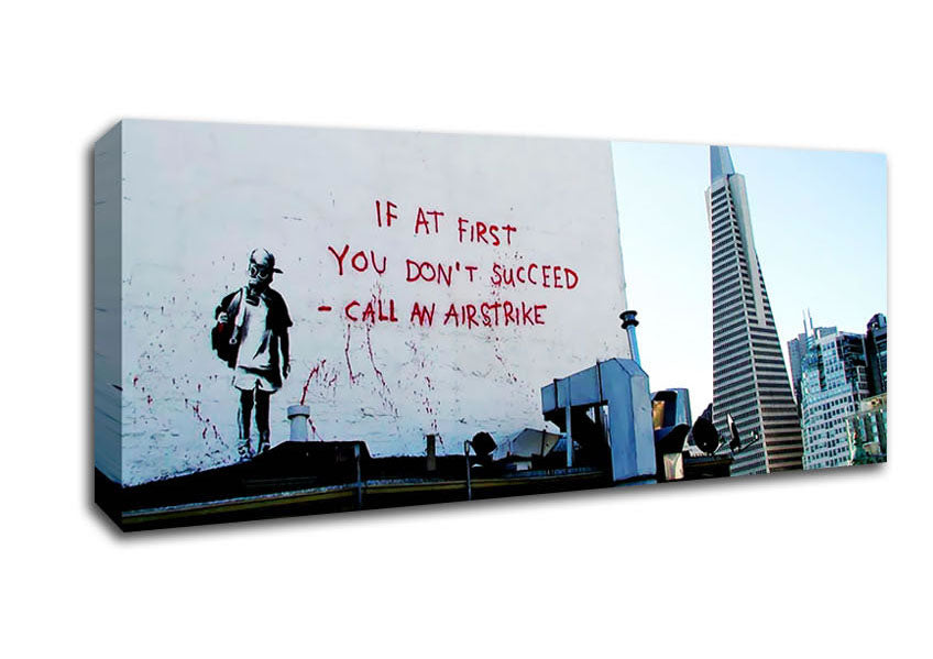 Picture of If At First You Dont Succeed Panoramic Canvas Wall Art
