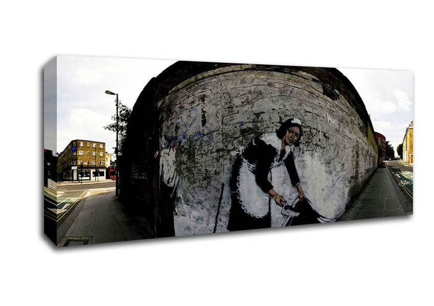 Picture of Maid Sweeping It Under The Carpet Panoramic Canvas Wall Art