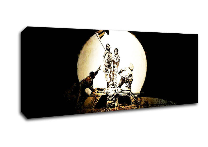 Picture of Night Soldiers Panoramic Canvas Wall Art