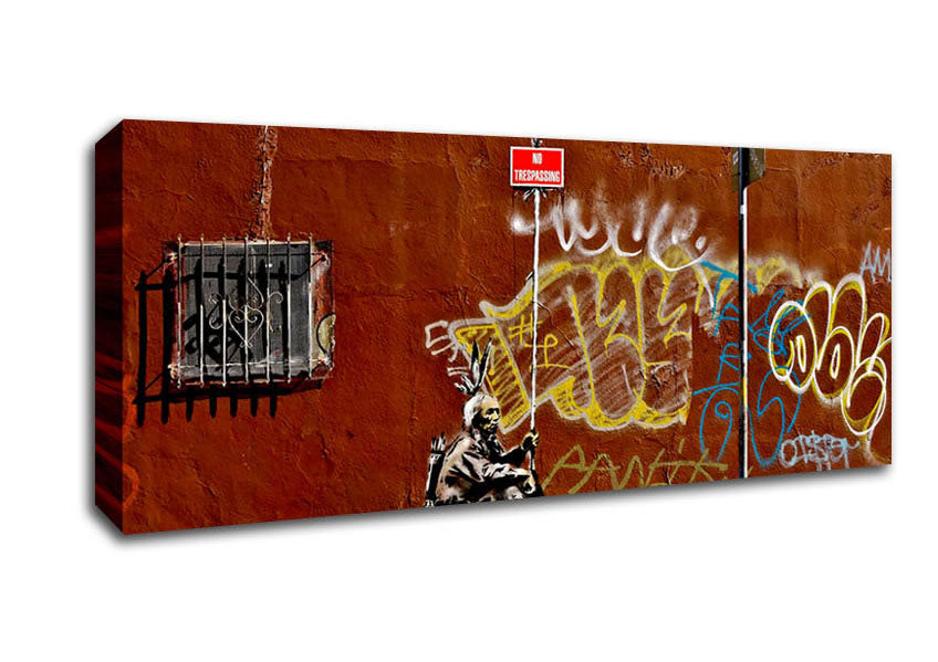 Picture of No Trespassing Panoramic Canvas Wall Art