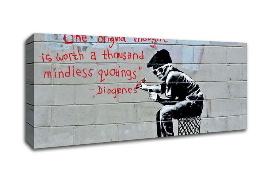 Picture of One Original Thought Is Worth A... Panoramic Canvas Wall Art