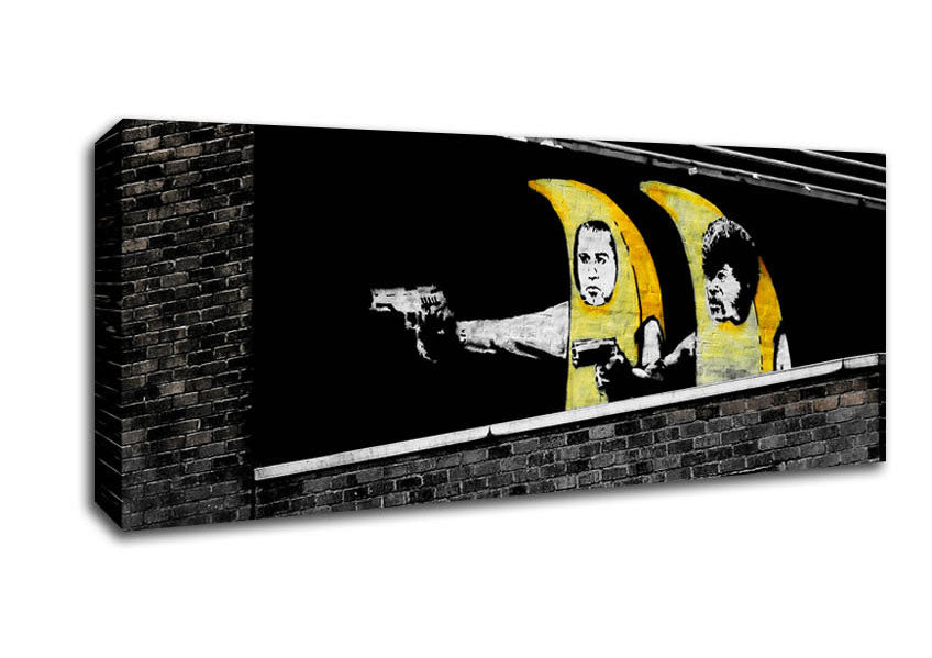 Picture of Pulp Fiction Banana Suits Panoramic Canvas Wall Art