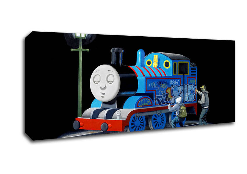 Picture of Thomas The Tank Graffiti Panoramic Canvas Wall Art