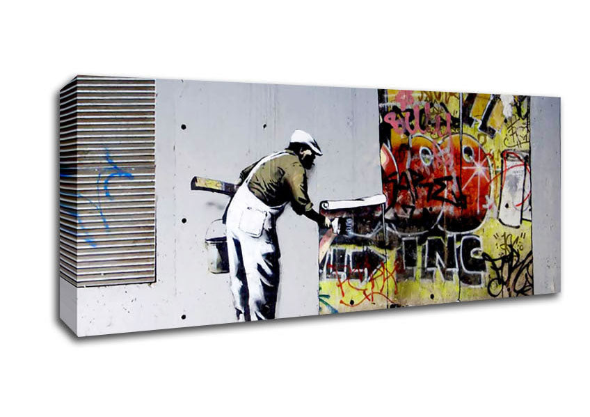 Picture of Wallpaper Over Robbo Graffiti Panoramic Canvas Wall Art
