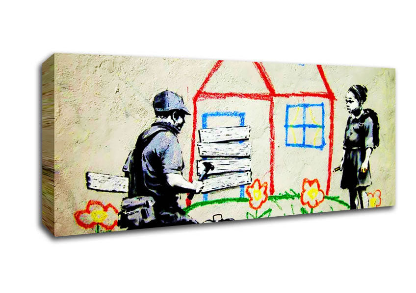 Picture of Wendy House Barricade Panoramic Canvas Wall Art
