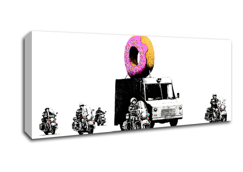 Picture of Donut Security Panoramic Canvas Wall Art