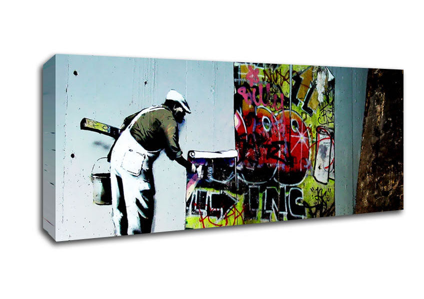 Picture of Grafitti Wallpaper Panoramic Canvas Wall Art