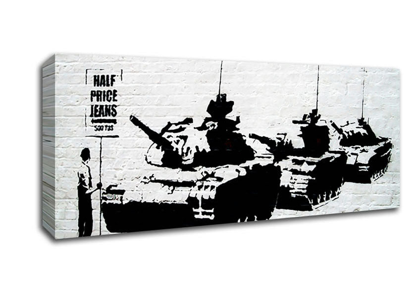 Picture of Half Price Jeans Panoramic Canvas Wall Art