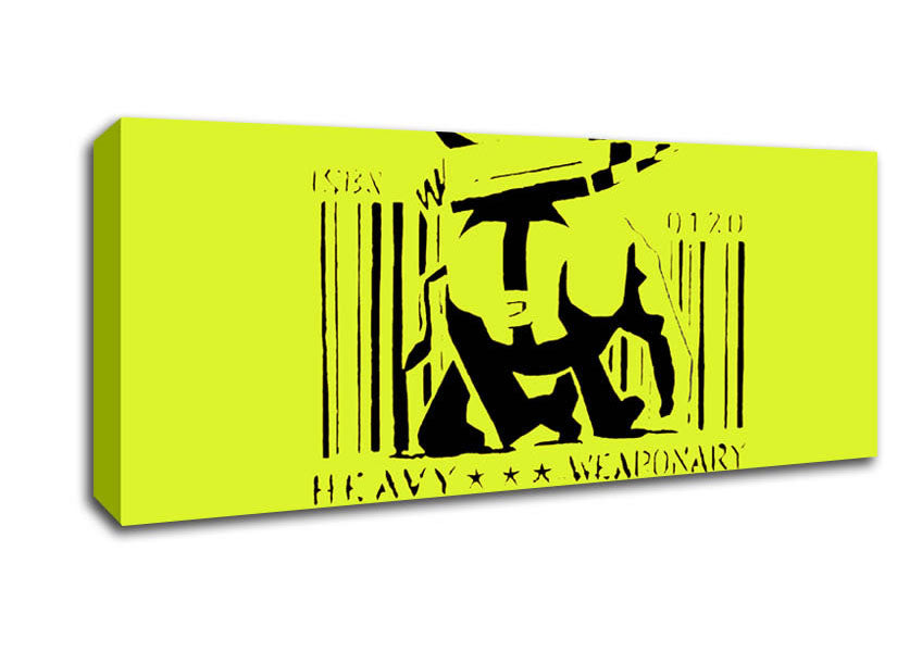 Picture of Heavy Weaponary Lime Panoramic Canvas Wall Art
