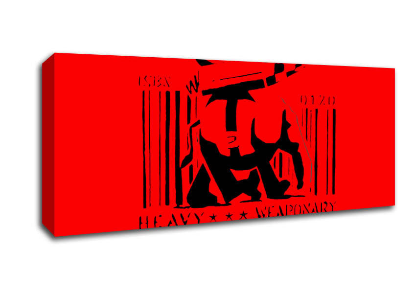 Picture of Heavy Weaponry Red Panoramic Canvas Wall Art