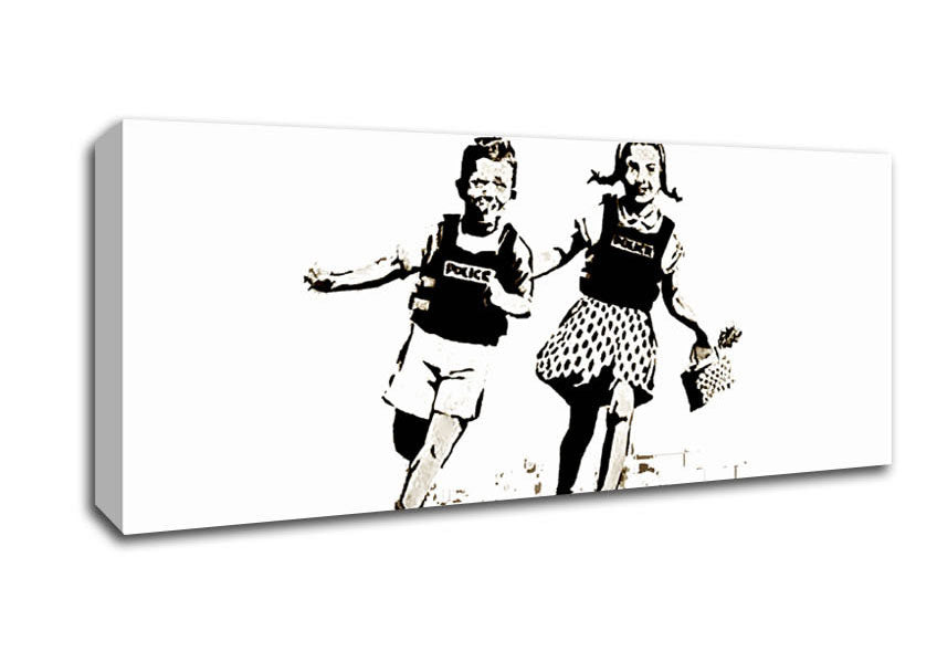 Picture of Jack And Jill White Panoramic Canvas Wall Art