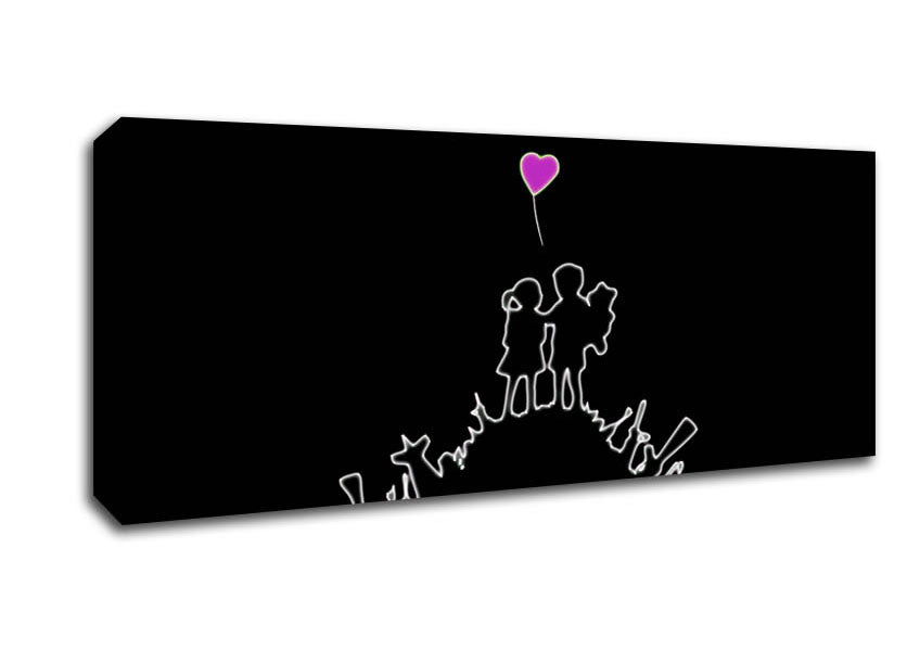 Picture of Love Victory Panoramic Canvas Wall Art