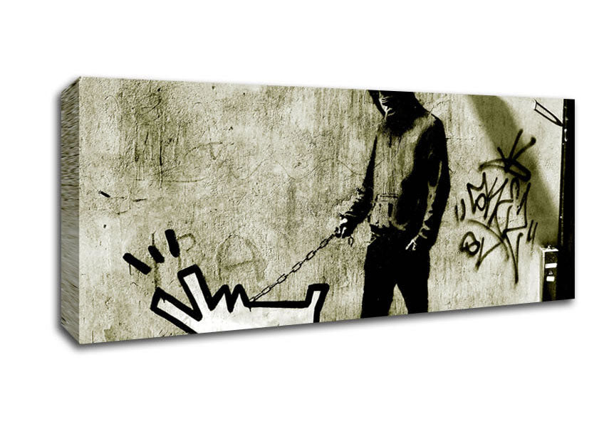 Picture of Haring Dog Panoramic Canvas Wall Art