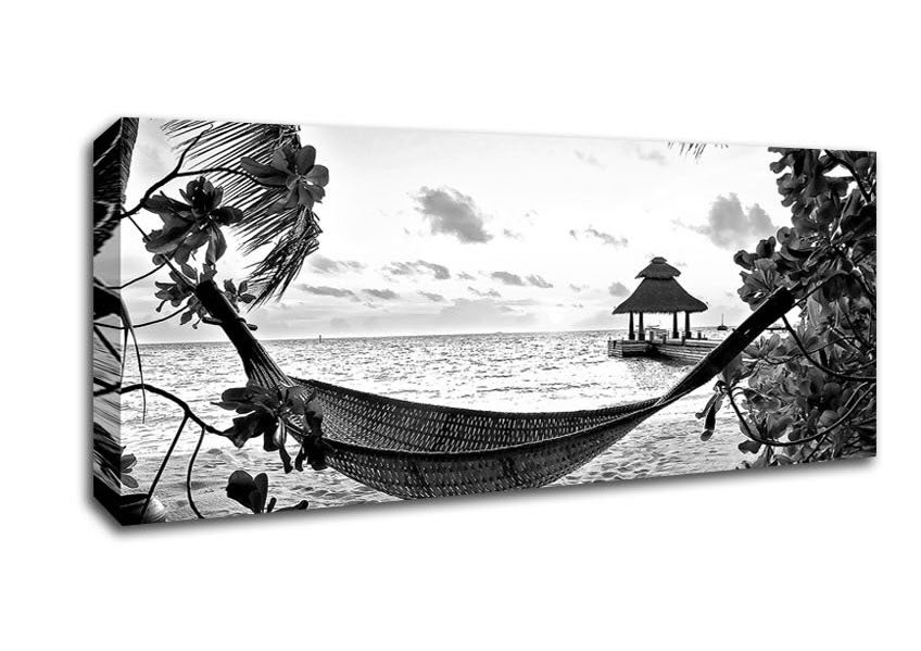 Picture of Tropical Paradise For Lovers Panoramic Canvas Wall Art