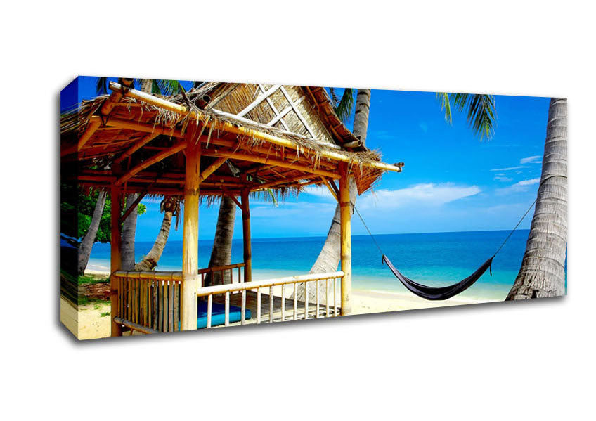 Picture of Tropical Resort- Panoramic Canvas Wall Art
