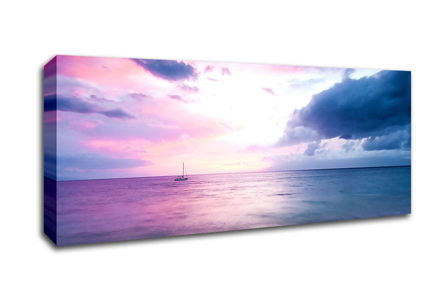 Picture of Twilight Pink Panoramic Canvas Wall Art