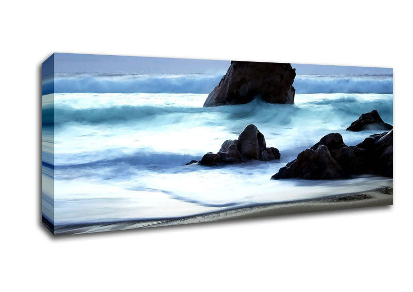Picture of Twilight At Big Sur Panoramic Canvas Wall Art
