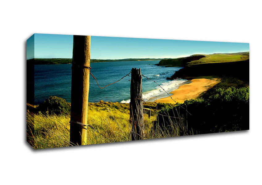 Picture of Wild Beach In England Panoramic Canvas Wall Art