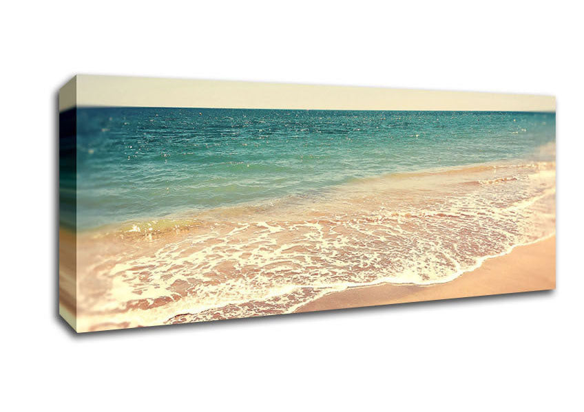Picture of Sparkles From The Summer Ocean Panoramic Canvas Wall Art