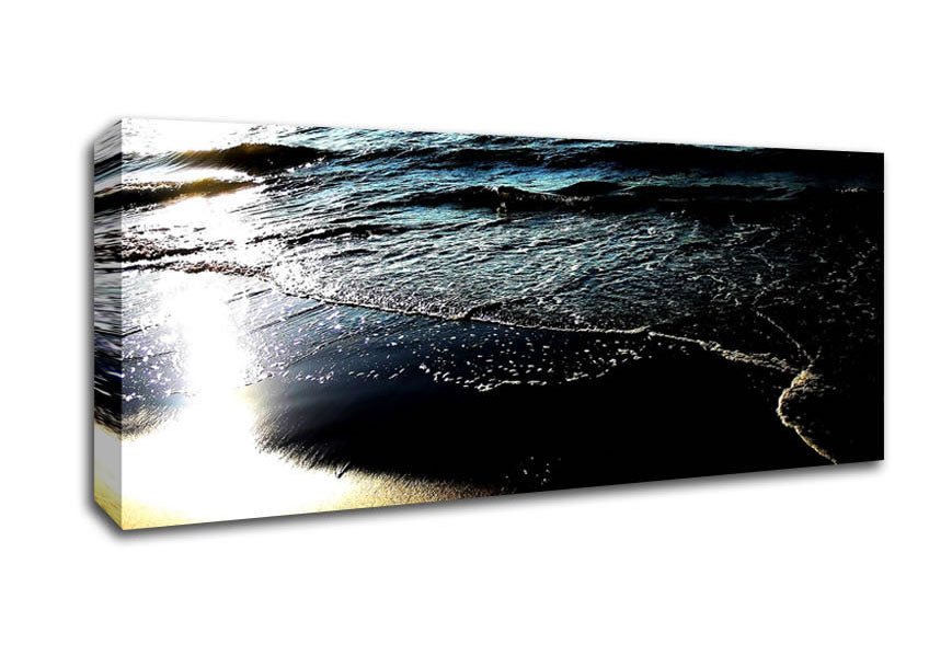 Picture of Sunshine Blaze Across The Ocean Panoramic Canvas Wall Art