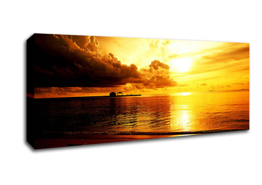 Picture of Gone Swimming Panoramic Canvas Wall Art