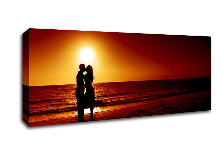 Picture of Lovers Beach Panoramic Canvas Wall Art