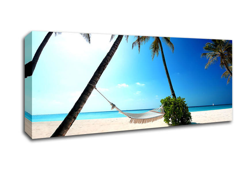 Picture of Maldives Island For Couples Panoramic Canvas Wall Art