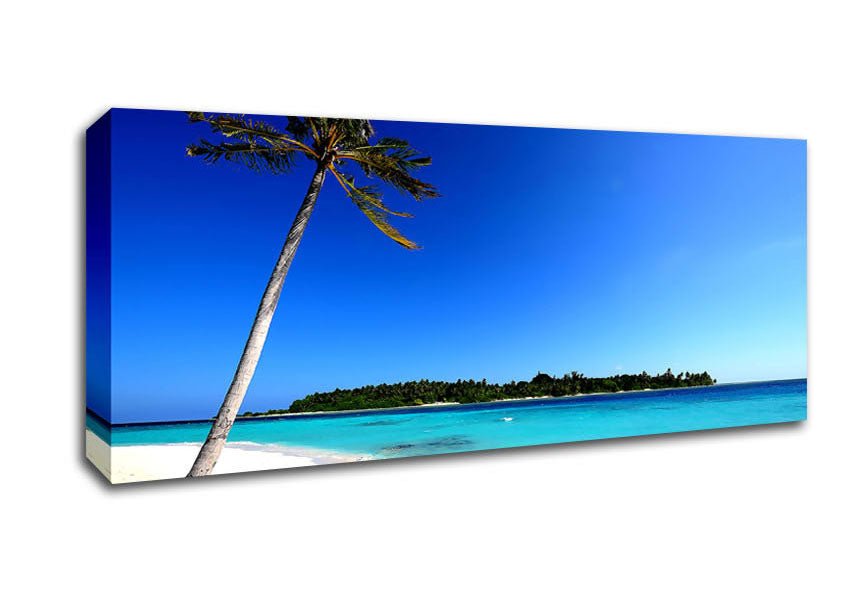 Picture of Maldivian Beach Panoramic Canvas Wall Art