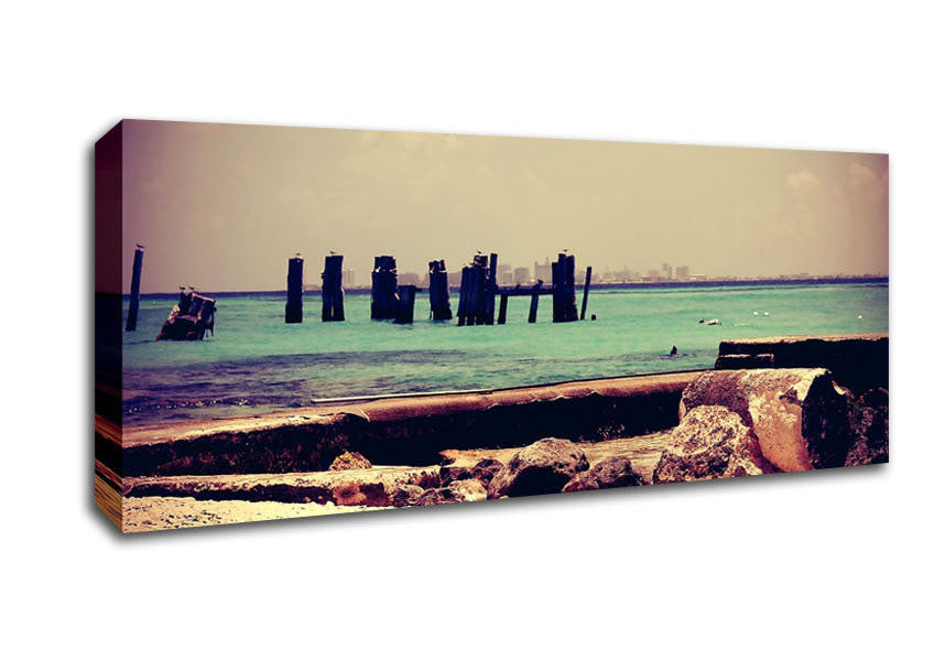 Picture of Old Harbour Panoramic Canvas Wall Art