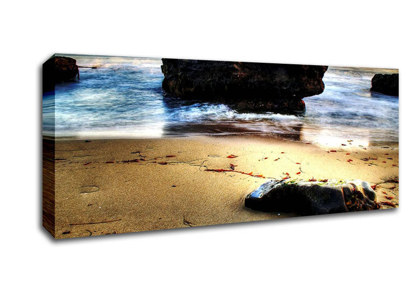 Picture of Sea Rocks Panoramic Canvas Wall Art