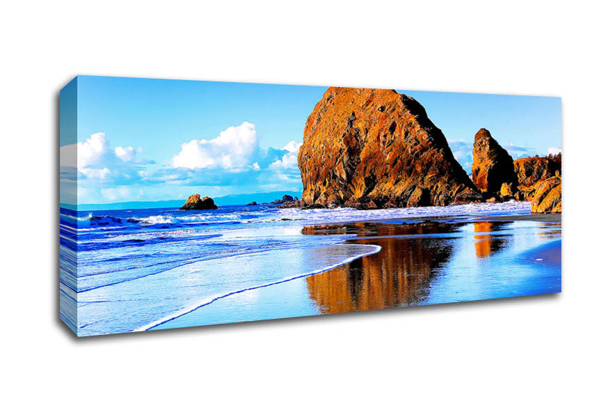 Picture of Magnificent Ocean Rocks Panoramic Canvas Wall Art