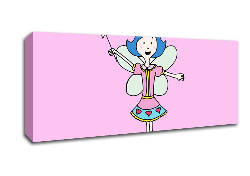 Picture of Fairy Princess Pink Panoramic Canvas Wall Art