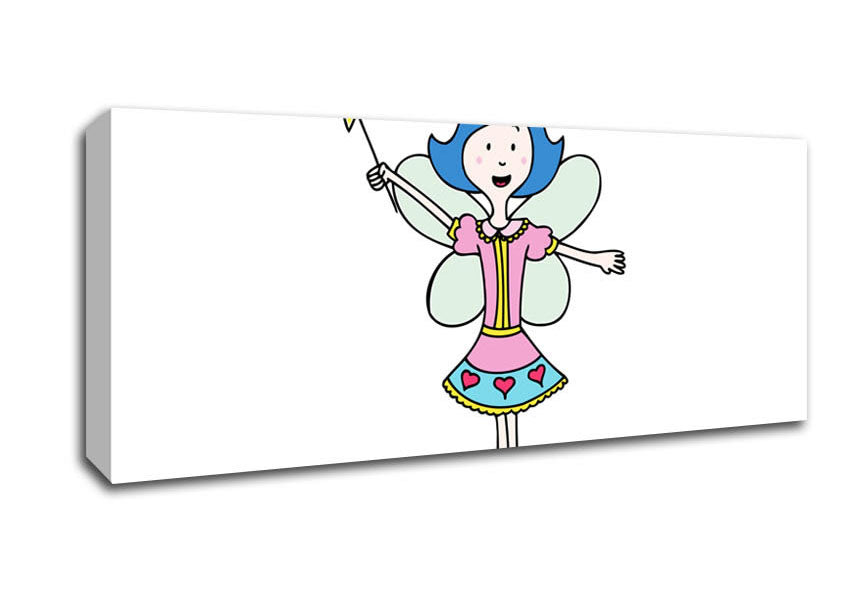 Picture of Fairy Princess White Panoramic Canvas Wall Art