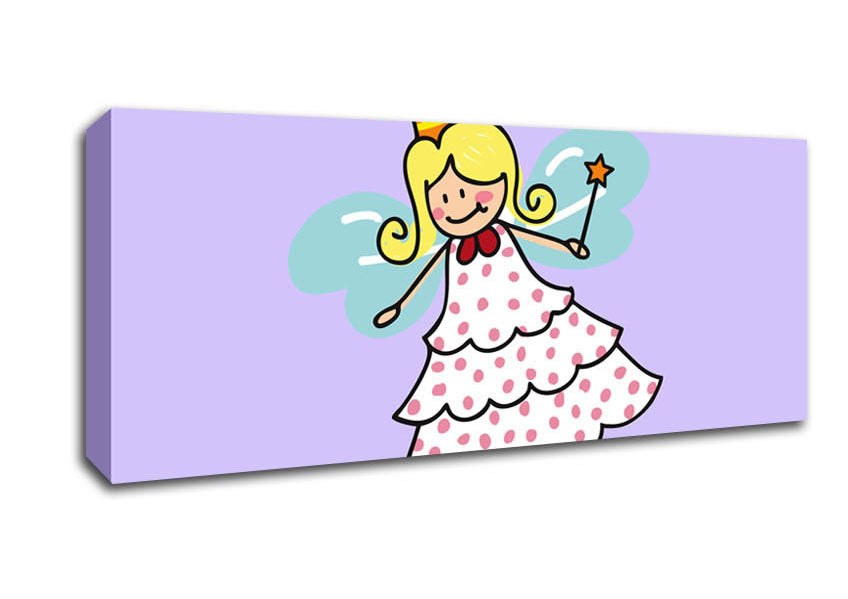 Picture of Flying Fairy Lilac Panoramic Canvas Wall Art