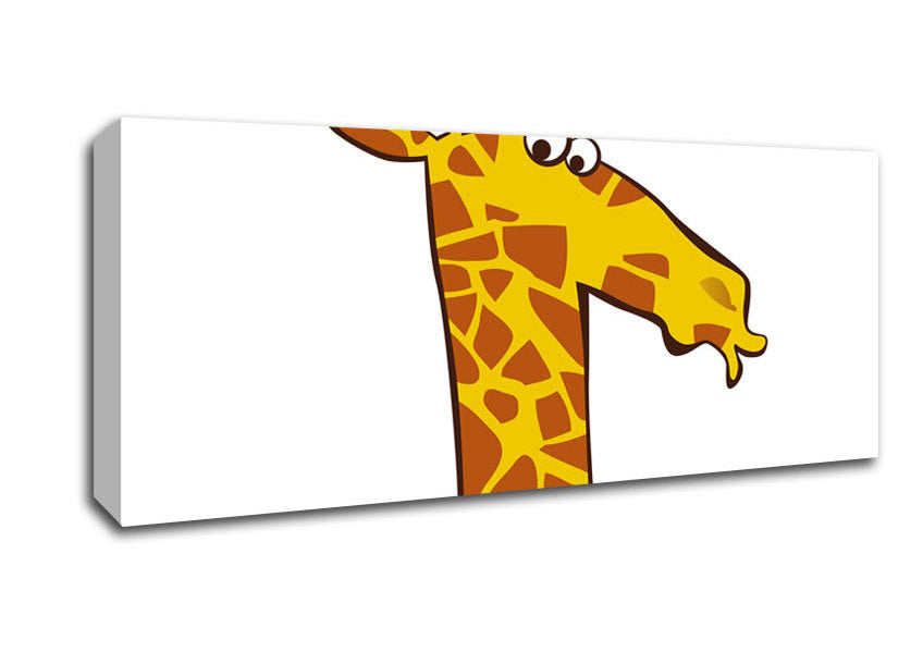 Picture of Funny Confused Zebra White Panoramic Canvas Wall Art