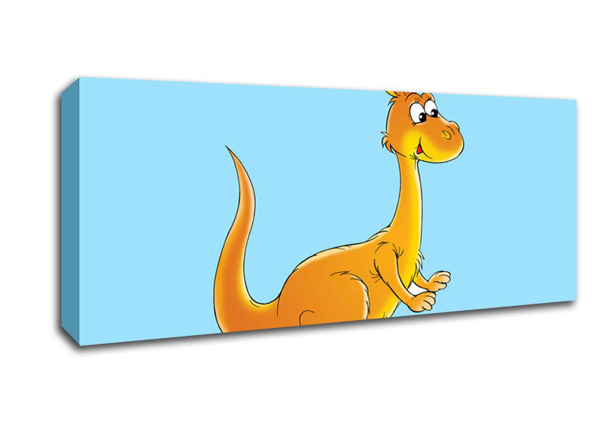 Picture of Fuzzy Kangeroo Baby Blue Panoramic Canvas Wall Art