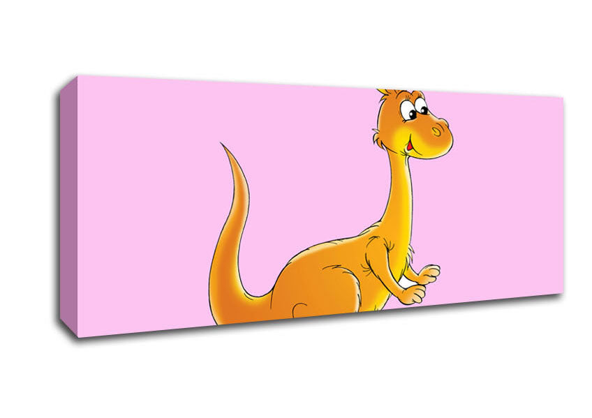 Picture of Fuzzy Kangeroo Pink Panoramic Canvas Wall Art