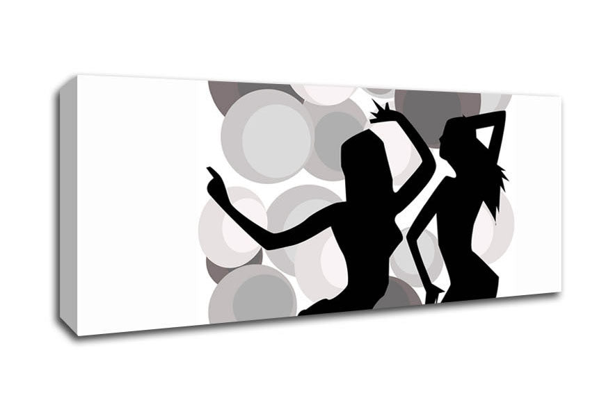 Picture of Disco Babes Chocolate Swirls Panoramic Canvas Wall Art