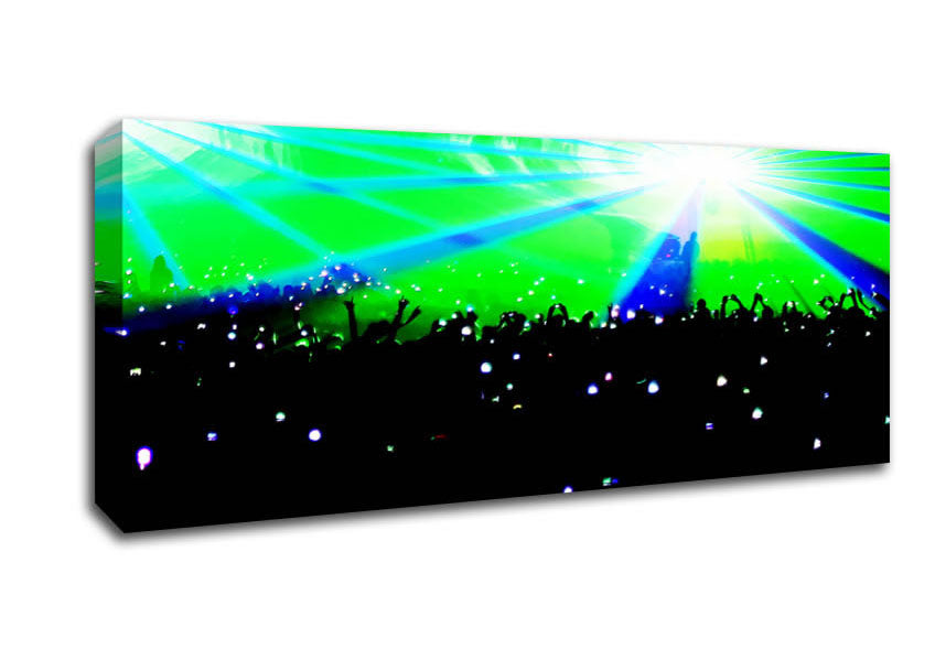 Picture of Green Rave Panoramic Canvas Wall Art