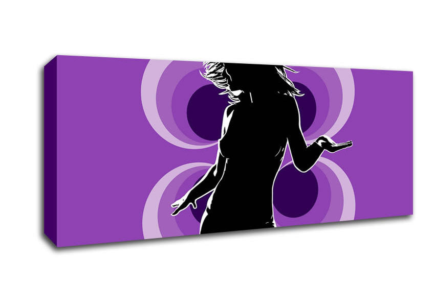 Picture of Purple Disco Diva Panoramic Canvas Wall Art