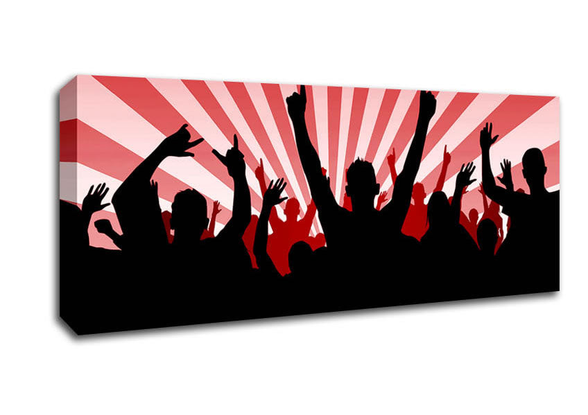 Picture of Red Rave Panoramic Canvas Wall Art