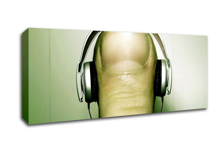 Picture of Thumb Headphones Panoramic Canvas Wall Art