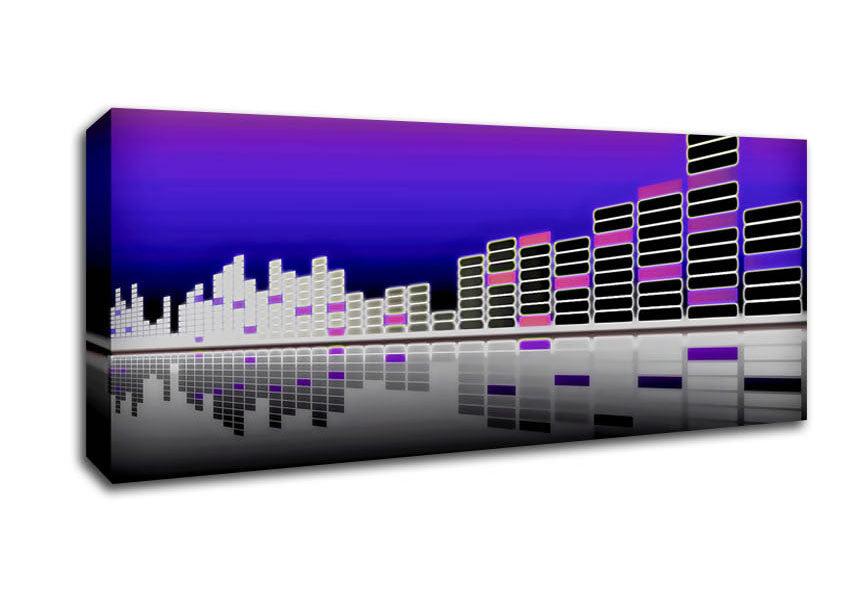 Picture of Graphic Equalizer Reflection Panoramic Canvas Wall Art