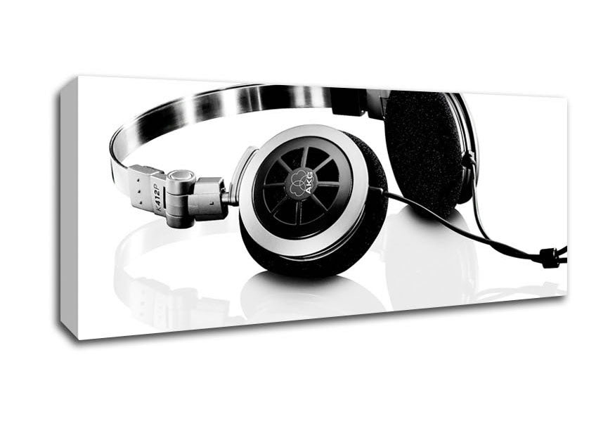 Picture of Headphones Panoramic Canvas Wall Art