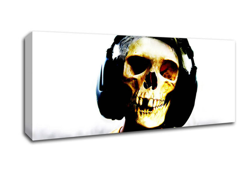 Picture of Headphone Skeleton Panoramic Canvas Wall Art