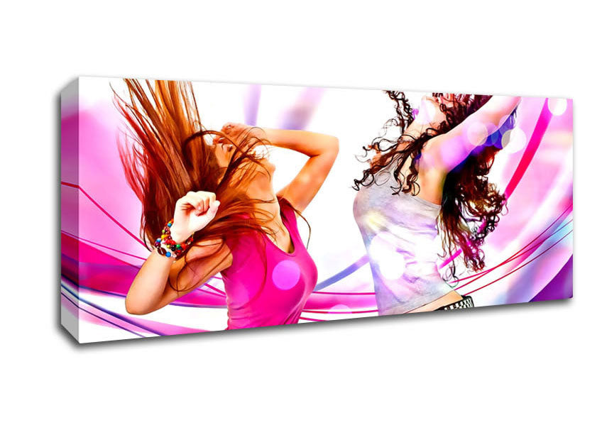 Picture of Dancing Girls Panoramic Canvas Wall Art