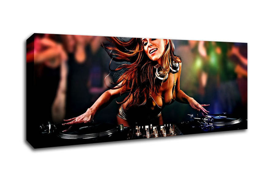 Picture of Dj Babe 2 Panoramic Canvas Wall Art